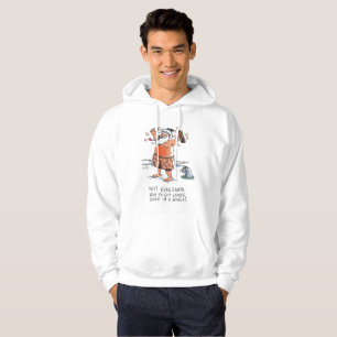 Veste À Capuche Sweat-shirt à capuche Drunk Santa blanc