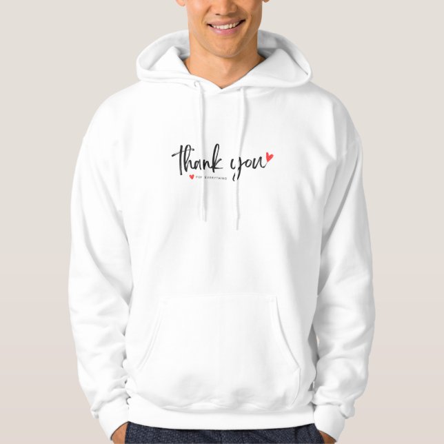 Veste À Capuche  Sweat-shirt à capuche Merci cœur  (Devant)