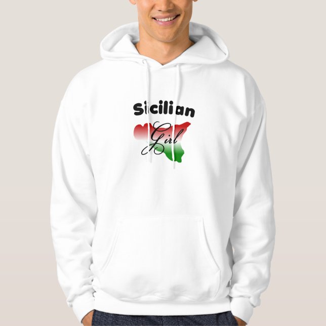 Veste À Capuche Sweat-shirt à capuche pour fille sicilienne (Devant)
