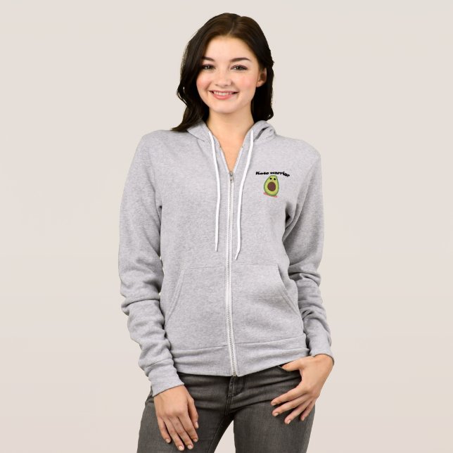 Veste À Capuche Sweat-shirt à capuche zip complet pour femmes (Devant entier)