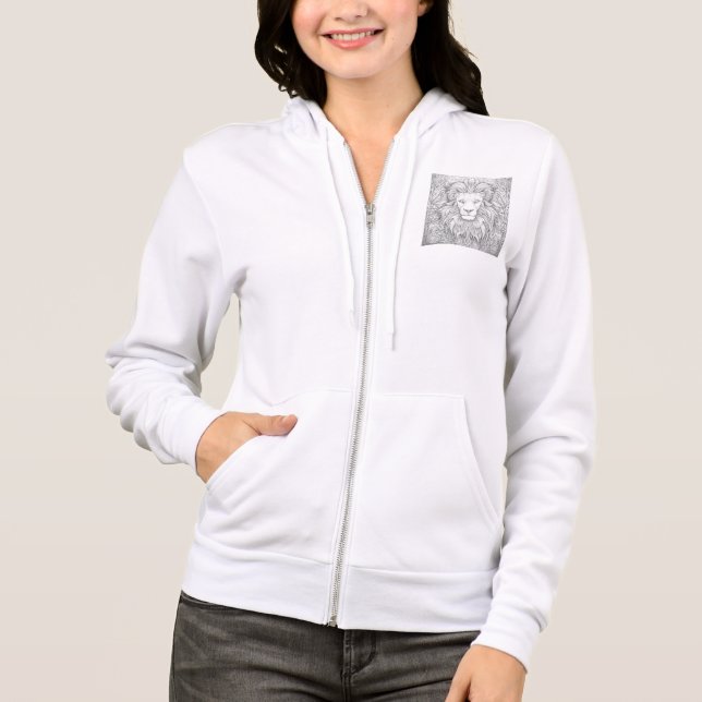 Veste À Capuche Sweat-shirt à capuche zippé pour femme (Devant)