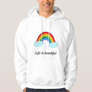 Veste À Capuche Sweat-shirt arc-en-ciel personnalisé | Nom et cita