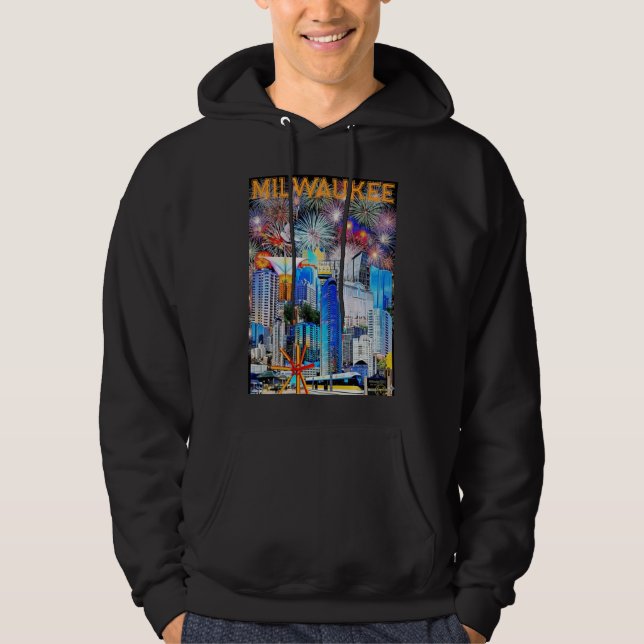 Veste À Capuche Sweat-shirt collage de Milwaukee 2026 (Devant)