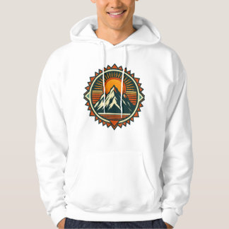 Veste À Capuche Sweat-shirt de paysage de montagne au coucher du s