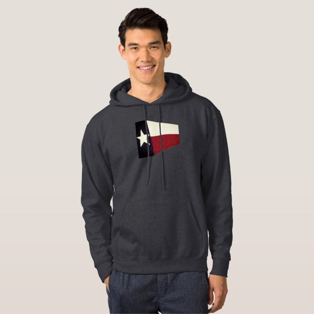 Veste À Capuche sweat-shirt homme drapeau abstrait du texas (Devant entier)