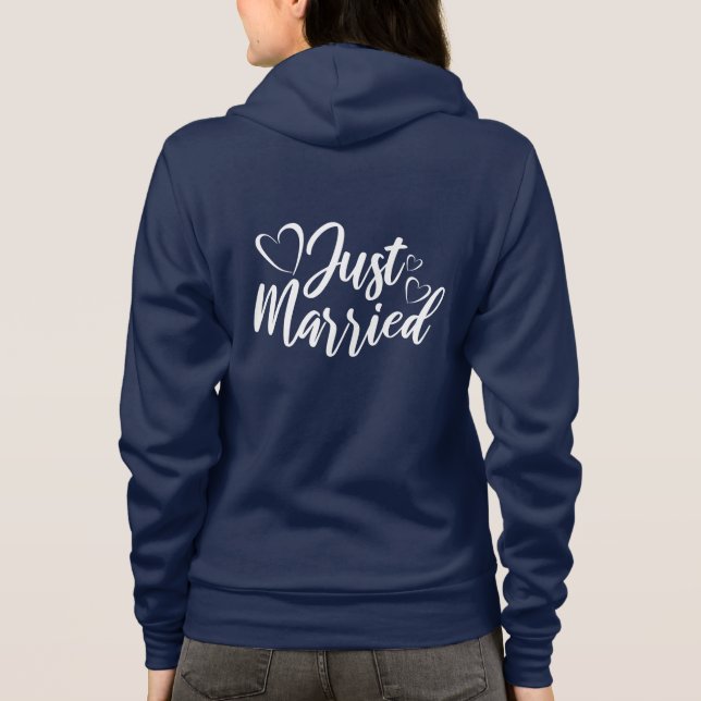 Veste À Capuche Sweat-shirt Vient de se Marier (Dos)