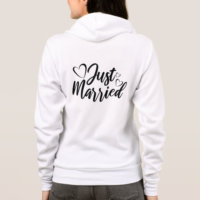 Veste À Capuche Sweat-shirt Vient de se Marier (Dos)