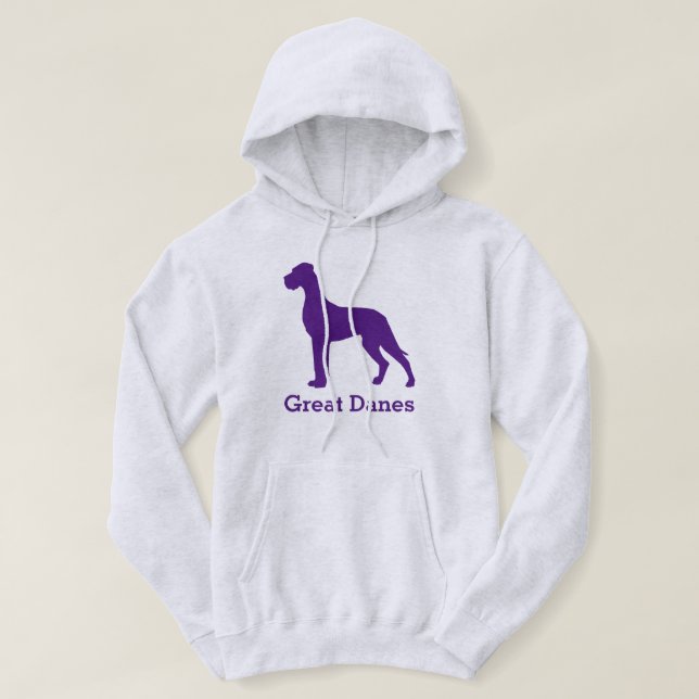 Veste À Capuche Sweat-shirt violet Great Dane naturel (Design devant)