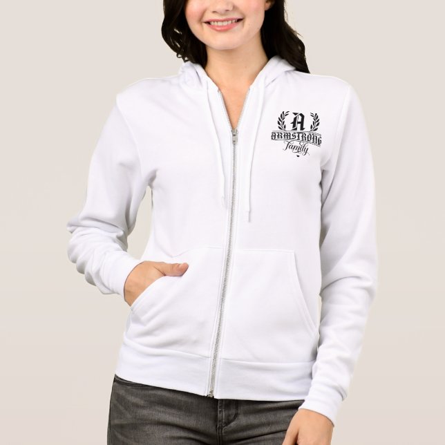 Veste À Capuche Sweatshirt à capuche à monogramme de mariée - Cade (Devant)