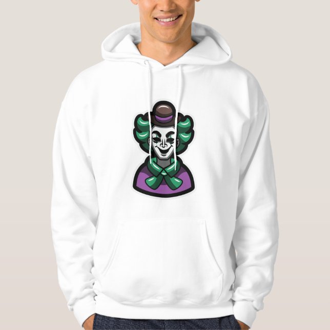 Veste À Capuche Sweatshirt à capuche graphique Joker Clown Art (Devant)