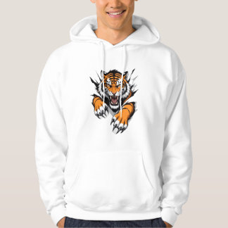 Veste À Capuche Sweatshirt à capuche graphique Tigre en colère déc