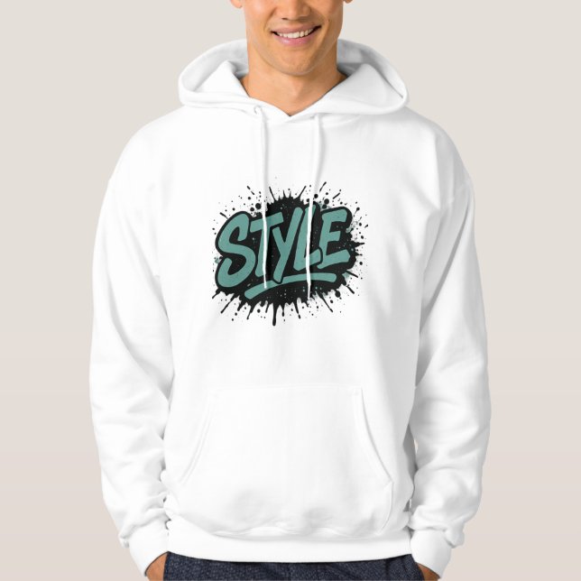 Veste À Capuche Sweatshirt à Capuche Homme Style Graffiti (Devant)