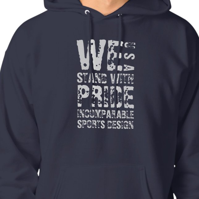 Veste À Capuche Sweatshirt à capuche ISD We Stand With Pride USA (Créateur téléchargé)