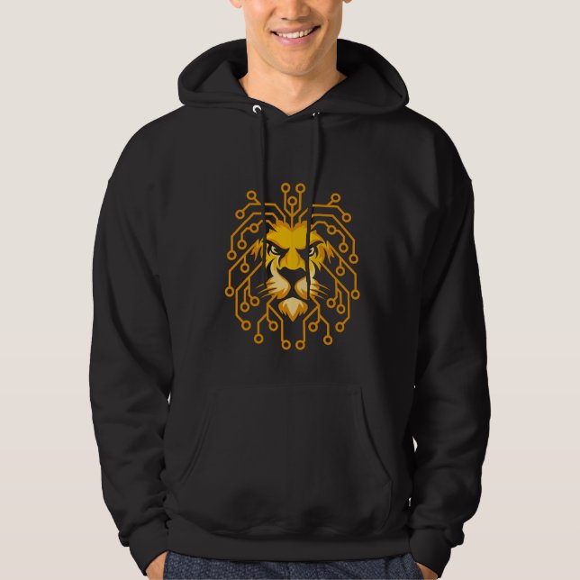 Veste À Capuche Sweatshirt à capuche Lion Royal Doré (Devant)