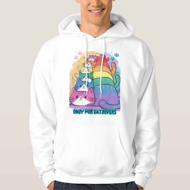 Veste À Capuche Sweatshirt à capuche pour amateurs de chats unique (Devant)