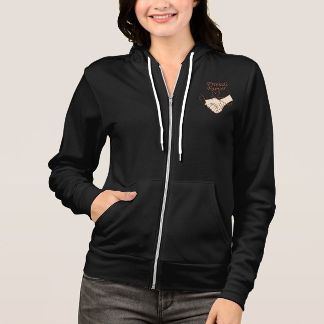Veste À Capuche Sweatshirt à capuche zippé unisexe Amis pour toujo (Devant)