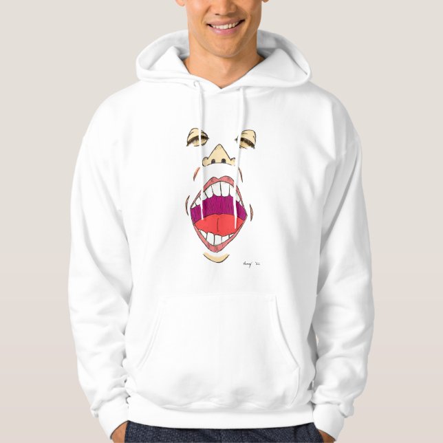 Veste À Capuche sweatshirt à capuchon adulte "crier" (Devant)