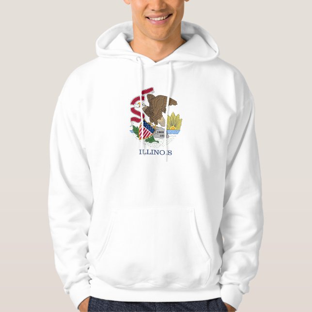 Veste À Capuche Sweatshirt à capuchon avec drapeau américain (Devant)