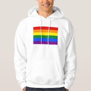 Veste À Capuche Sweatshirt à capuchon avec drapeau arc-en-ciel LGB