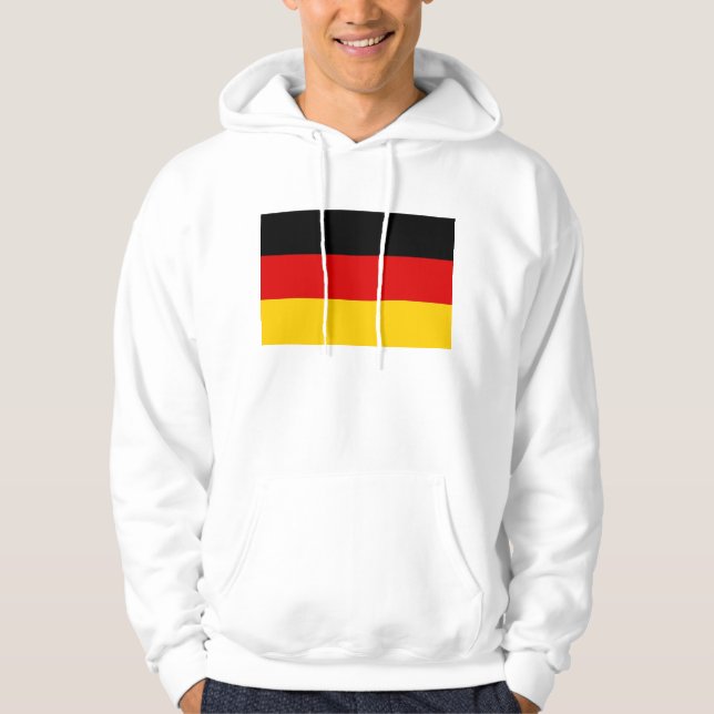 Veste À Capuche Sweatshirt à capuchon avec drapeau d'Allemagne (Devant)