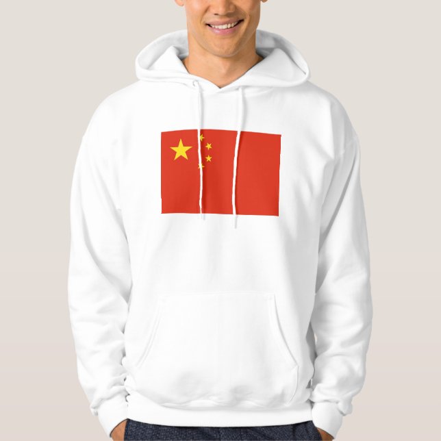 Veste À Capuche Sweatshirt à capuchon avec drapeau de la Chine (Devant)
