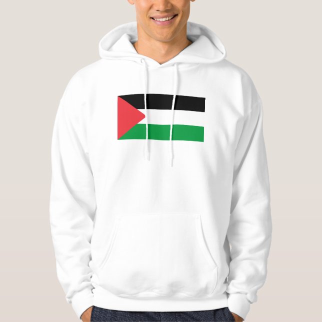 Veste À Capuche Sweatshirt à capuchon avec drapeau de la Palestine (Devant)