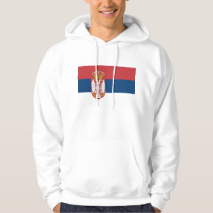 Veste À Capuche Sweatshirt à capuchon avec drapeau de la Serbie