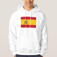 Sweatshirt à capuchon avec drapeau d'Espagne