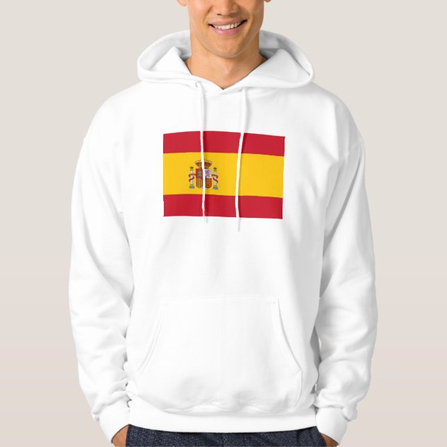Veste À Capuche Sweatshirt à capuchon avec drapeau d'Espagne (Devant)