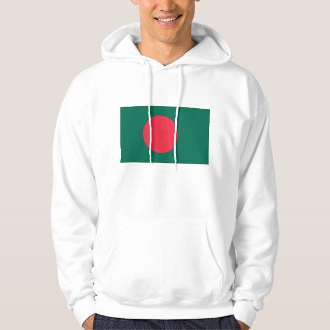 Veste À Capuche Sweatshirt à capuchon avec drapeau du Bangladesh (Devant)