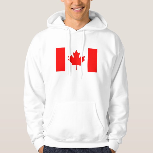 Veste À Capuche Sweatshirt à capuchon avec drapeau du Canada (Devant)