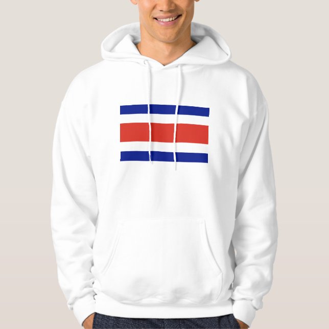Veste À Capuche Sweatshirt à capuchon avec drapeau du Costa Rica (Devant)