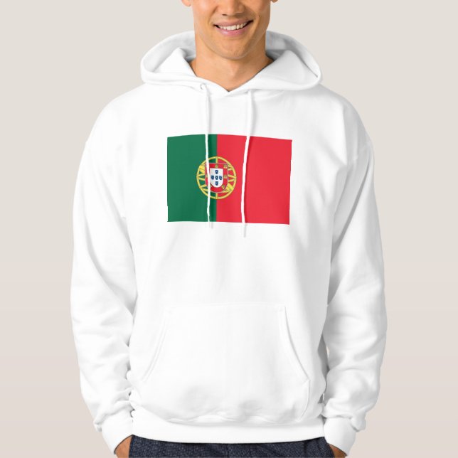 Veste À Capuche Sweatshirt à capuchon avec drapeau du Portugal (Devant)