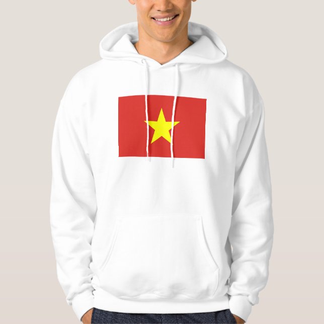 Veste À Capuche Sweatshirt à capuchon avec drapeau du Vietnam (Devant)