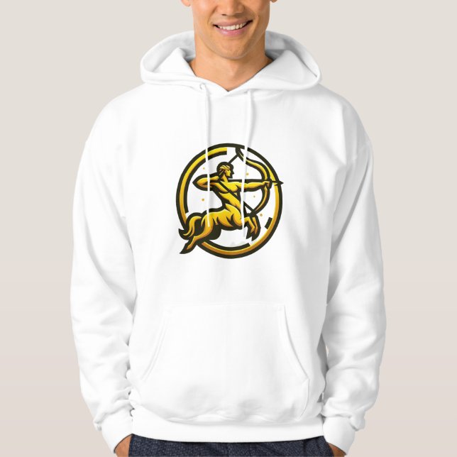 Veste À Capuche Sweatshirt à capuchon avec symbole Sagittarius (Devant)