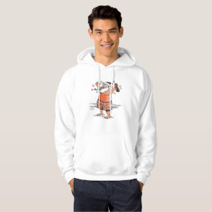 Veste À Capuche Sweatshirt à capuchon blanc de Père Noël ivre