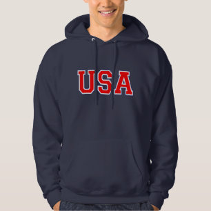 Veste À Capuche Sweatshirt à capuchon blanc des Etats-Unis et ble