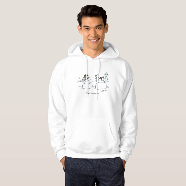Veste À Capuche Sweatshirt à capuchon blanc froid puissant (Devant entier)