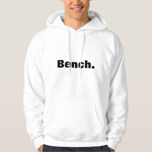 Veste À Capuche Sweatshirt à capuchon blanc montrant le "banc. "
