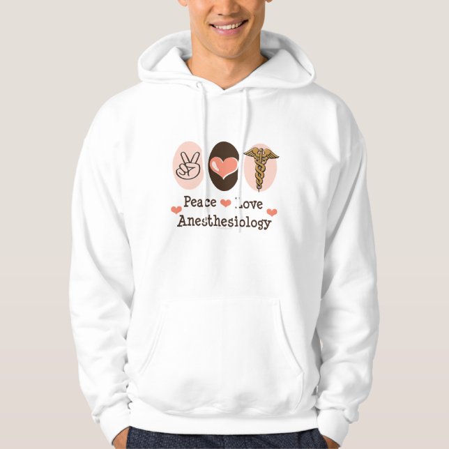 Veste À Capuche Sweatshirt à capuchon d'anesthésiologie d'amour de (Devant)