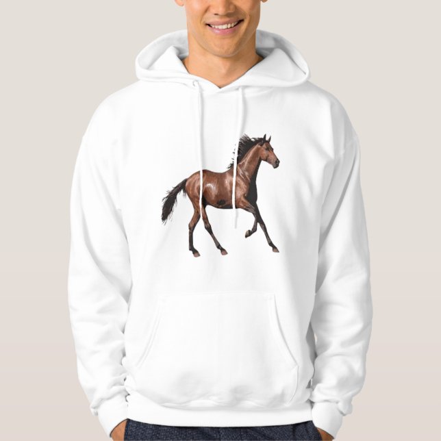 Veste À Capuche Sweatshirt à capuchon de base du cheval des hommes (Devant)