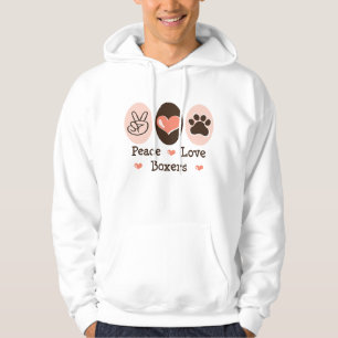 Veste À Capuche Sweatshirt à capuchon de boxeurs d'amour de paix