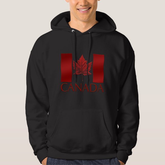 Veste À Capuche Sweatshirt à capuchon de drapeau du Canada de (Devant)