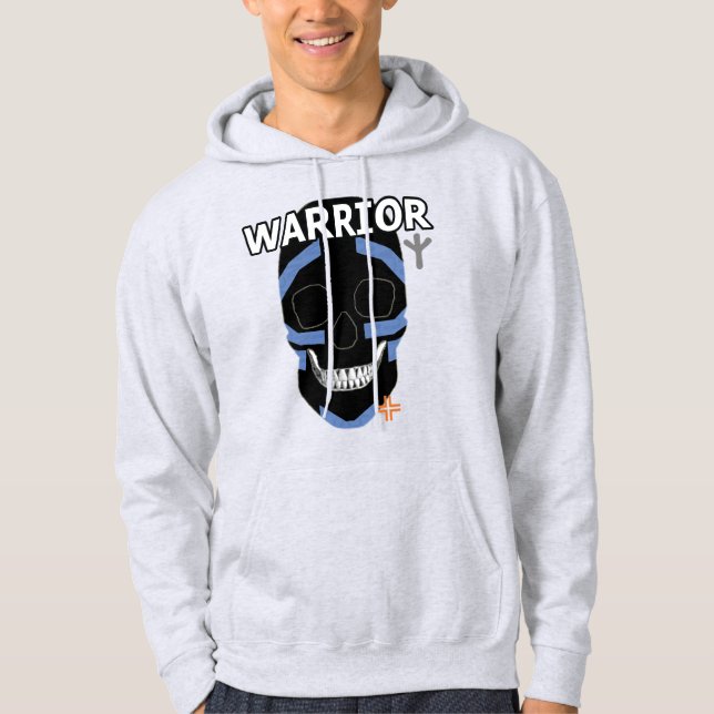 Veste À Capuche Sweatshirt à capuchon de guerrier HANDSKULL B2 (Devant)