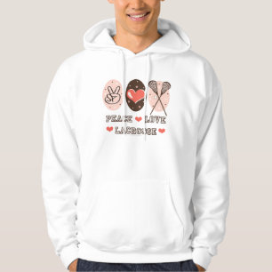 Veste À Capuche Sweatshirt à capuchon de lacrosse d'amour de paix