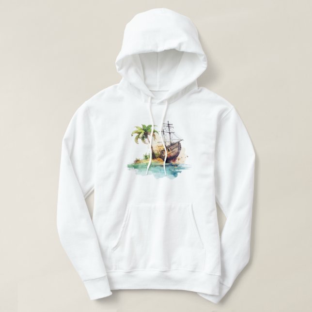 Veste À Capuche Sweatshirt à capuchon de l'île tropicale (Design devant)