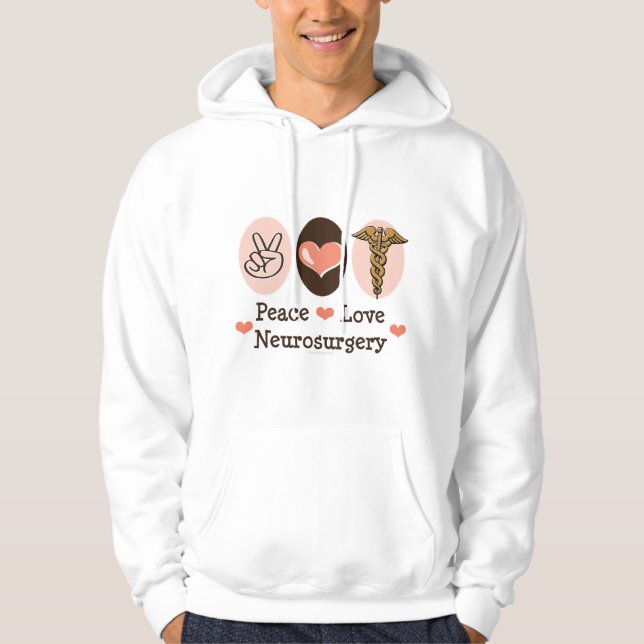 Veste À Capuche Sweatshirt à capuchon de neurochirurgie d'amour de (Devant)