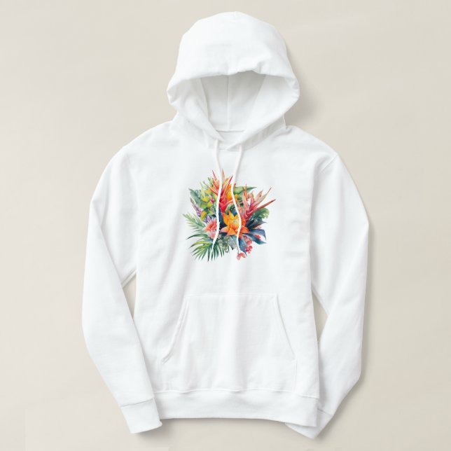 Veste À Capuche Sweatshirt à capuchon de Plante tropical (Design devant)