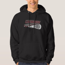 Sweatshirt à capuchon foncé de lacrosse