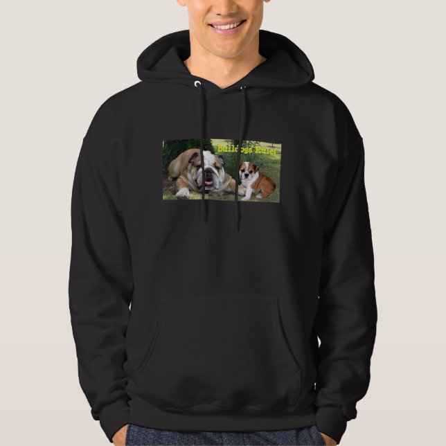 Veste À Capuche Sweatshirt à capuchon unisexe de bouledogue (Devant)
